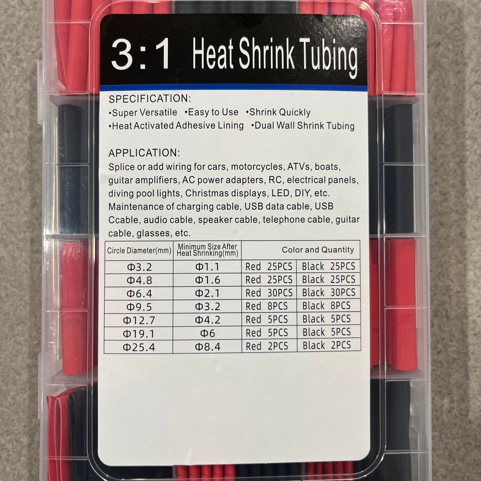 Adhesive lined Heatshrink 3:1 Kit