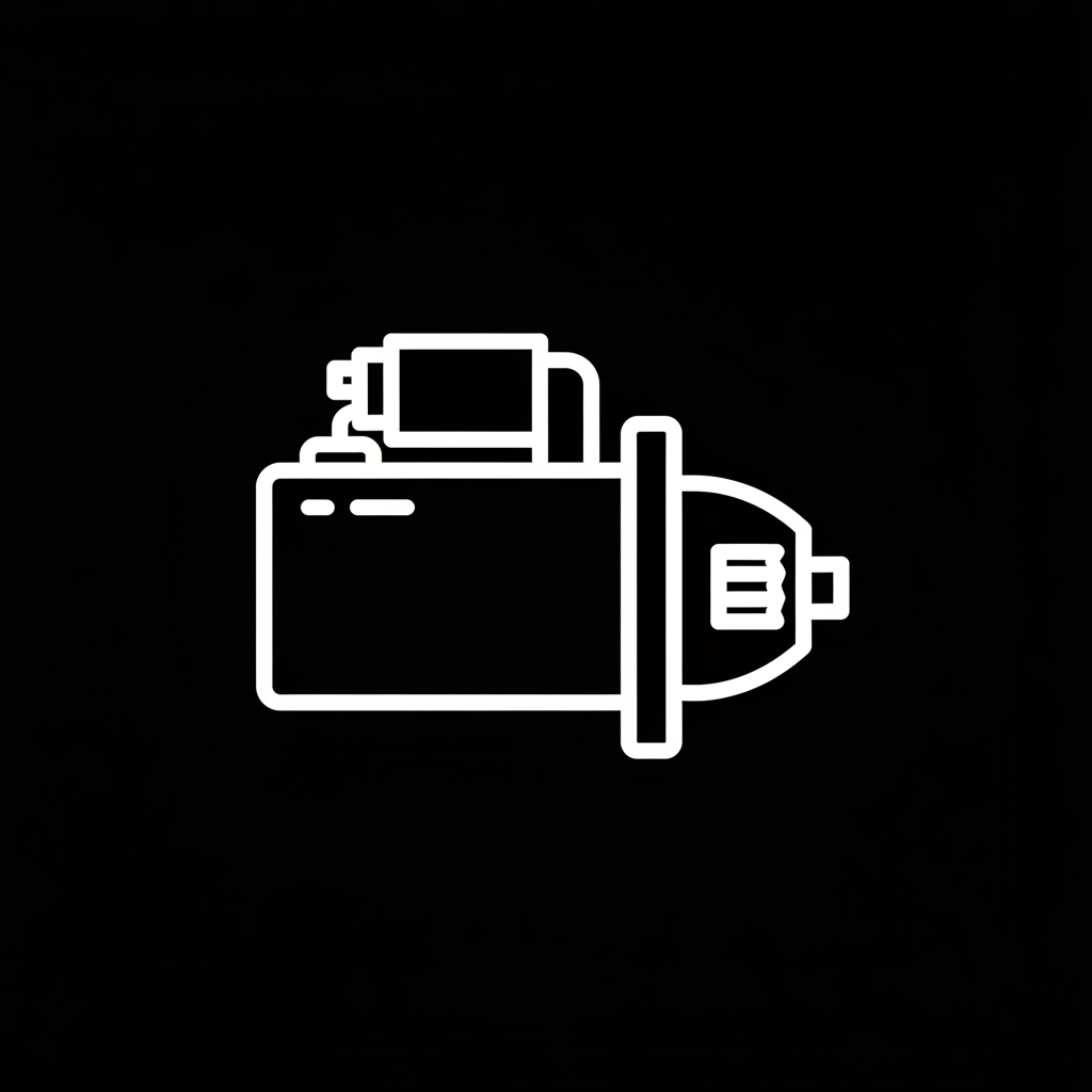Starter motor icon no circle